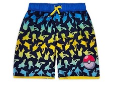 Pokemon Pikachu Print Boy  s Swim Trunks, L