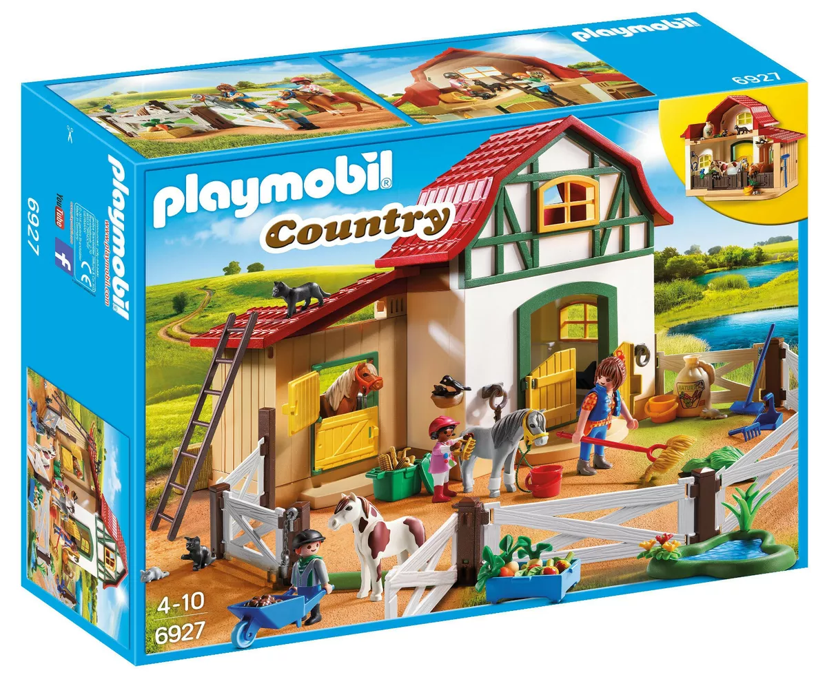 Playmobil Country Pony Club 6927 Equestrian Center Horse Stable