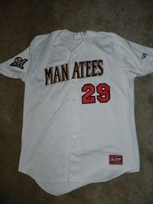 Defunct 2016 Brevard County Manatees Game Used Jersey #29 Cy Sneed Brewers
