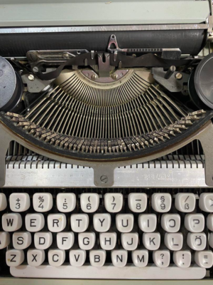 HERMES Baby Typewriter Antique With Case Vintage Working Good From