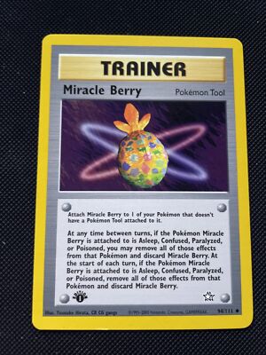 MIRACLE BERRY UNCO - POKEMON 94/111 NEO GENESIS EDITION 1 NEAR NEW ENGLISH