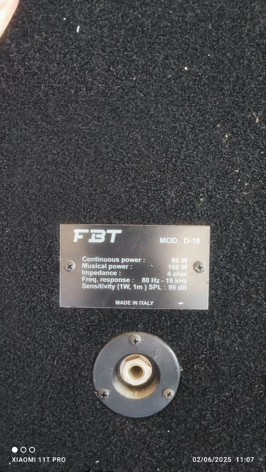 COPPIA CASSE FBT MOD-D10 - Immagine 2 di 2