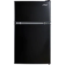 US Warehouse-Arctic King 3.2 Cu ft Two Door Mini Fridge with Freezer, Black