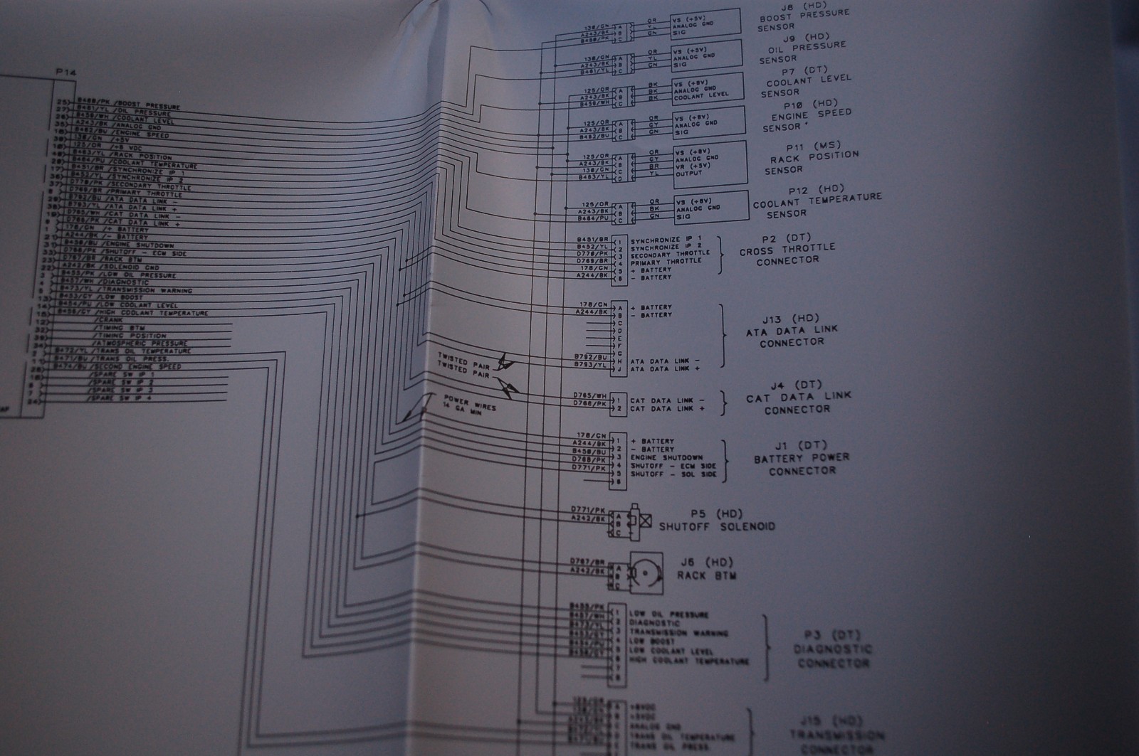 CATERPILLAR 3408 3412 MARINE Engine Electrical Schematic Wiring Diagram