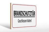 Holzschild Spruch 30X40 Cm BrandschutztüR Schild