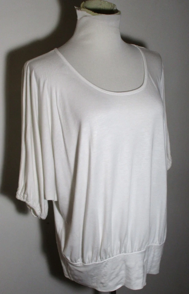 EIGHT SIXTY White Rayon Stretch Top Size XL - Image 3 of 4