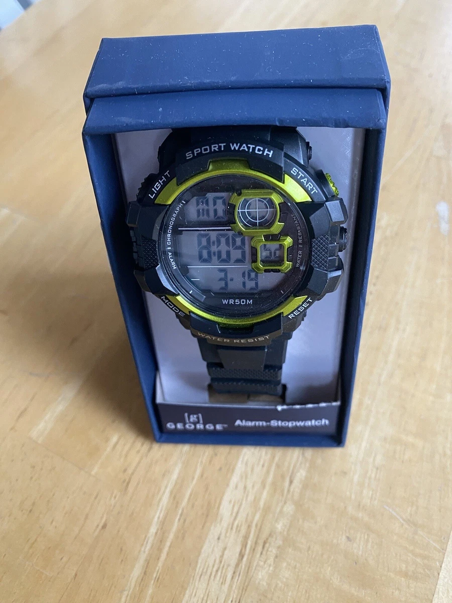 New GEORGE Digital Sports Alarm Stop Watch 82137 Watch for Men | eBay