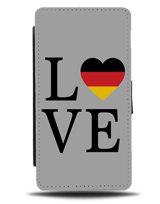 Love Germany Flip Wallet Case Deutschdeutsche Flagge Farben Schwarz Gelb Rot DK36