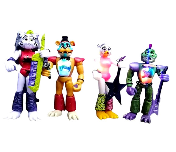 mexican BUNDLE GLAMROCK figure 5.77 FNAF five nights at freddys SECURITY  BREACH