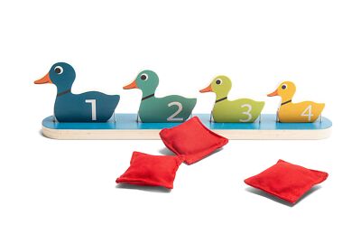 BS Toys Enten in Einer Reihe - Entenspiel für Kinder - Kirmes-Spaß für die ganze