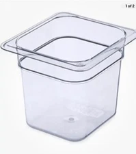 Carlisle-3068507-Clear 2.5 Qt. 1/6Size Pan 6" Deep-CASE LOT OF 6