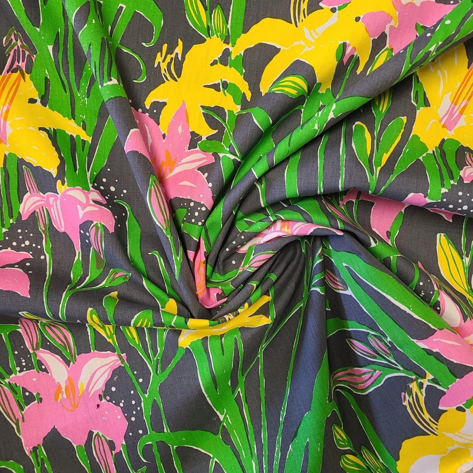 Tela de algodón vintage Deadstock Suzie Zuzek Brighton Key West Lilly Pulitzer Foto 2 de 4