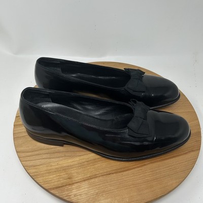 Brooks Brothers Peal & Co Shoes Men 9 Patent Opera Pumps Bow 