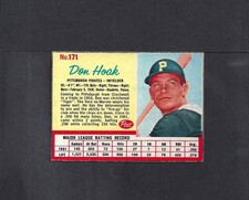 1962 POST #171 DON HOAK-9--PIRATES--NO CREASES--NR/MT