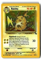 1999 Raichu ⭐️ 14/62 Unlimited Holo Rare WOTC Vintage Fossil Pokemon MP Back on eBay