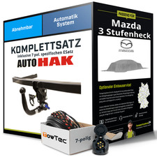 Anhängerkupplung abnehmbar für MAZDA 3 Stufenheck +E-Satz Kit NEU AHK