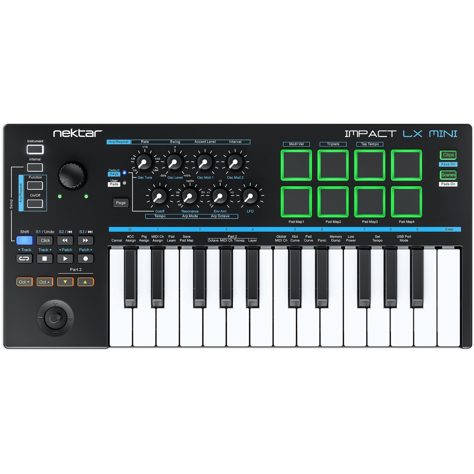 25-клавишный Midi-контроллер Nektar Impact LX Mini 13290₽