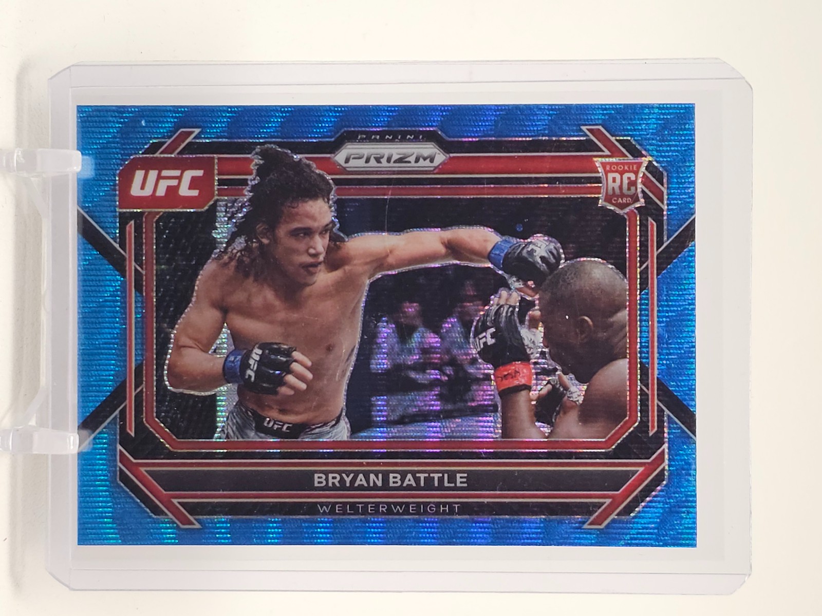 BRYAN BATTLE 2023 PANINI PRIZM UFC ROOKIE BLUE WAVE #58 WELTERWEIGHT Q4102