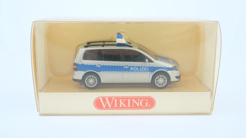 Wiking H0 1043333 VW Touran policía plata azul | Condition: Gebraucht