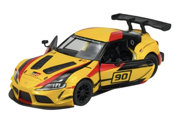 Kinsmart Toyota Gr Supra Racing Concept Gelb 1:36 Die Cast Metal Model No Box-image