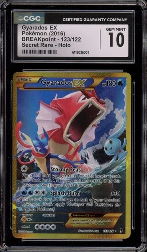 Pokemon Gyarados EX XY Breakpoint Secret Rare Full Art #123 CGC 10 Gem Mint