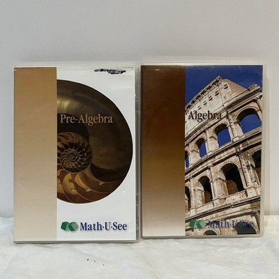 Pre-Algebra DVD And Algebra 1 by Math-U-See ( 2009 , DVD ) Homeschool No Inserts