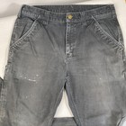 Carhartt BLACK Carpenter Painter PANTS! 34 x 32 Relaxed Fit Distressed Work Wear — photo 2
