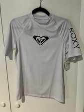 Women's Junior's ROXY TIGHT FIT UPF 50 Swim Rashguard Shirt Size XL