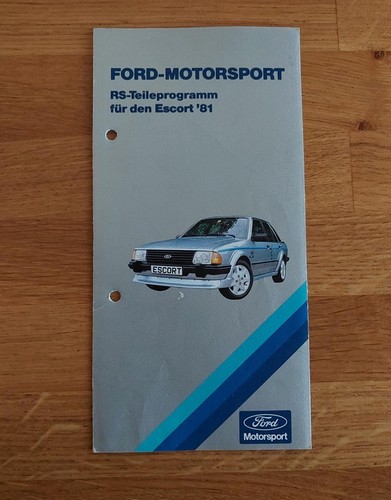 Ford - Motorsport RS-Teileprogramm für Ford Escort ´81 (November 1982)
