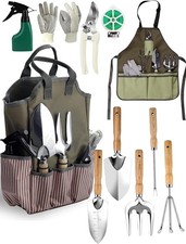 Gardening Tools Set 11 PCS, Heavy Duty Stainless Steel Garden Tool Kit with L...