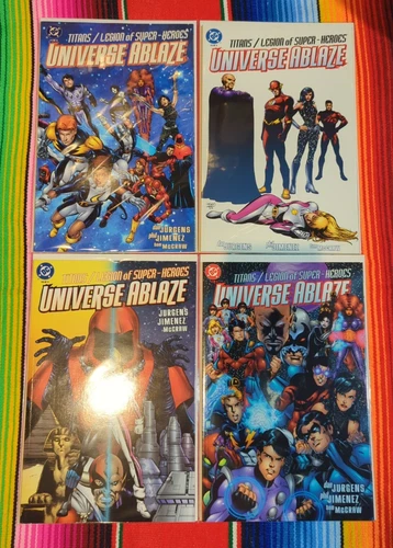Universe Ablaze #1,2,3,4 Complete Set/Titans/Legion/Dan Jurgens/Phil Jimenez