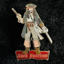 LE 300 DSSH Jack Sparrow Pirates of Caribbean Trilogy Johnny Depp DSF Disney Pin