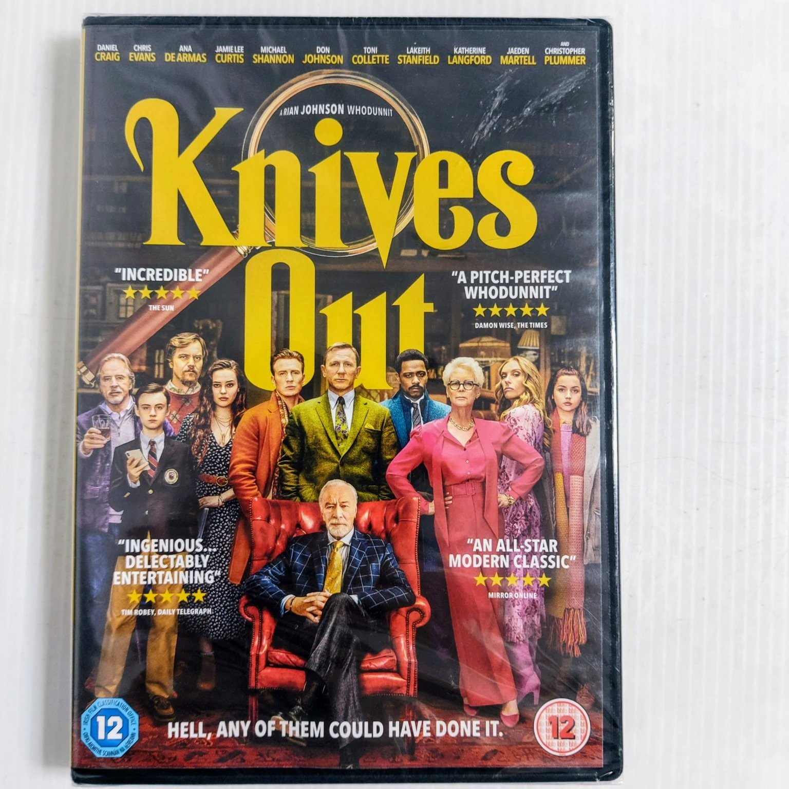 Knives Out DVD 2019 Sealed Daniel Craig Chris Evans Rian Johnson Whodunnit