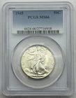 1945 50C Walking Liberty Half Dollar, PCGS MS66, Collector Coin, OG Surfaces.
