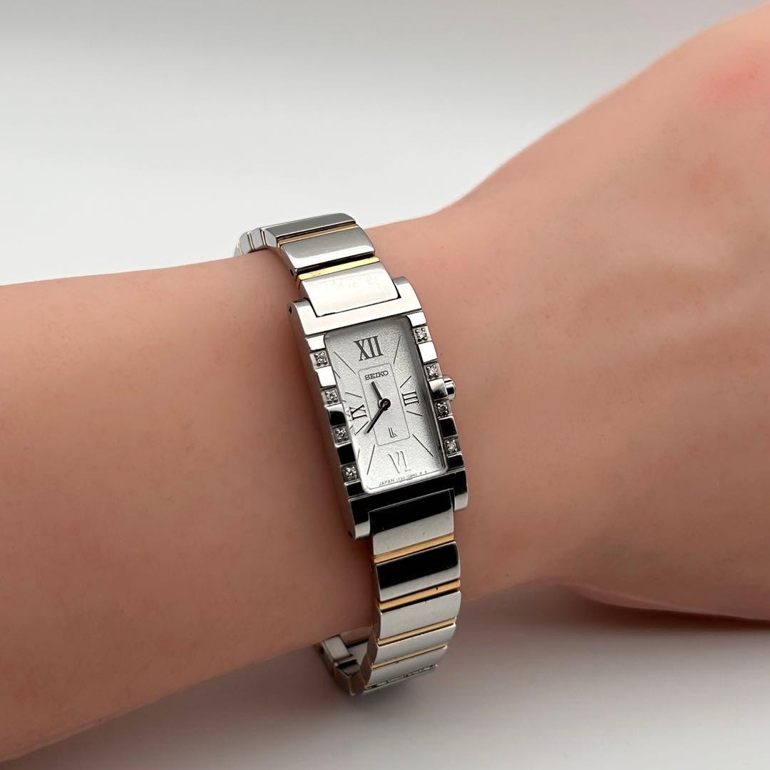 SEIKO LUKIA Diamond Silver Rectangular Watch Ladi… - image 3