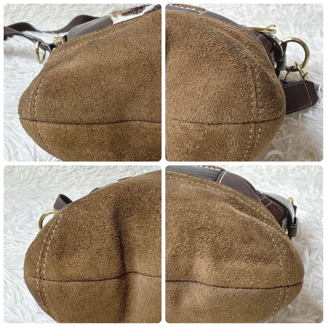 COACH Patchwork Suede Leopard Print Crossbody Sho… - image 9