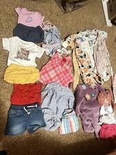 Lot of Baby Girl Clothes Outfits Pajamas Dresses Tops Shorts Mixed Lot 3-6 Month