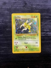 Scyther 17/130 Holo Rare Base Set 2 Pokemon Card LP