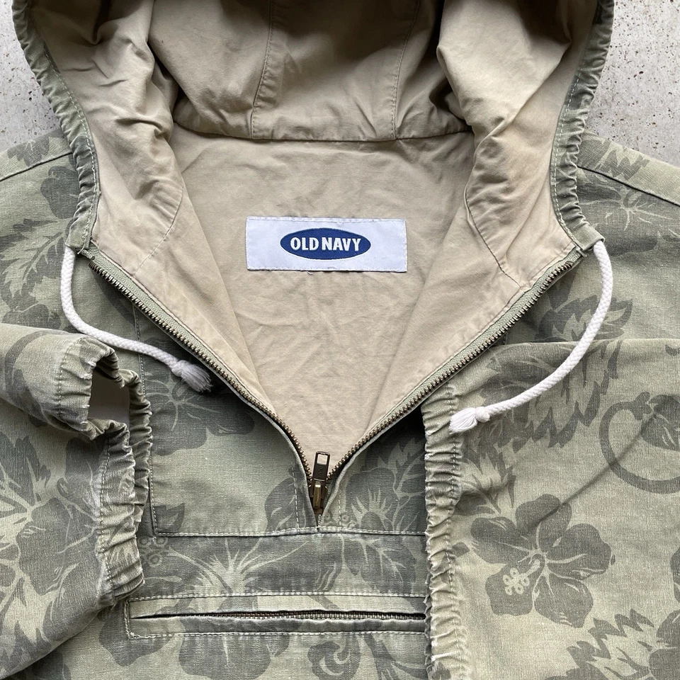 Vintage Old Navy Parka Anorak Jacket Windbreaker Floral Pattern Men’s XL - Image 3 of 4