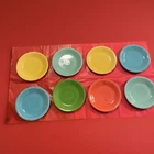 Fiestaware Salad Plates 7 1/4 Inch Homer Laughlin  Multi Colors Set 8 -Read