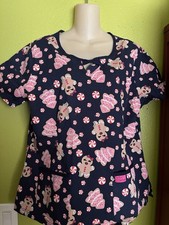 Betsey Johnson koi scrub top xl women
