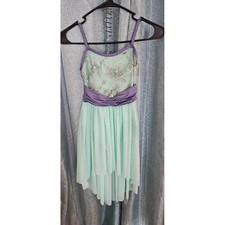 Weissman Dance Costume Dress Medium Child Highlow Floral Ballet size 10/12