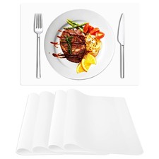 Silicone Placemat Set Of 4 Heat Resistant NonSlip Mat 15.8x11.8 Inch