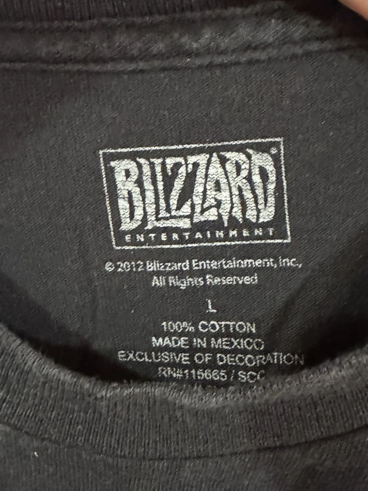 Camiseta World of Warcraft 2012 Blizzard Cataclysm Videojuego, Talla L, Y2K Rara Foto 3 de 3