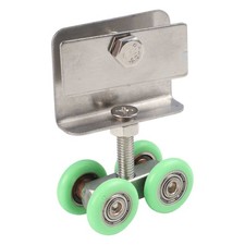 124x Duschtür Rollen Set Edelstahl mit Nylonrollen zum einfachen Gleiten