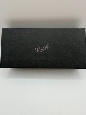 Persol Eyeglass Sunglasses Case Black Leather w/ Box Cloth & Booklet OEM
