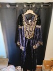 Halloween Costume Medieval Dress Renaissance Fair Velvet Medium Blue Black