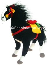 Disney Store Disney Princess Mulan Khan Black Pony Horse Stallion Plush Toy 2