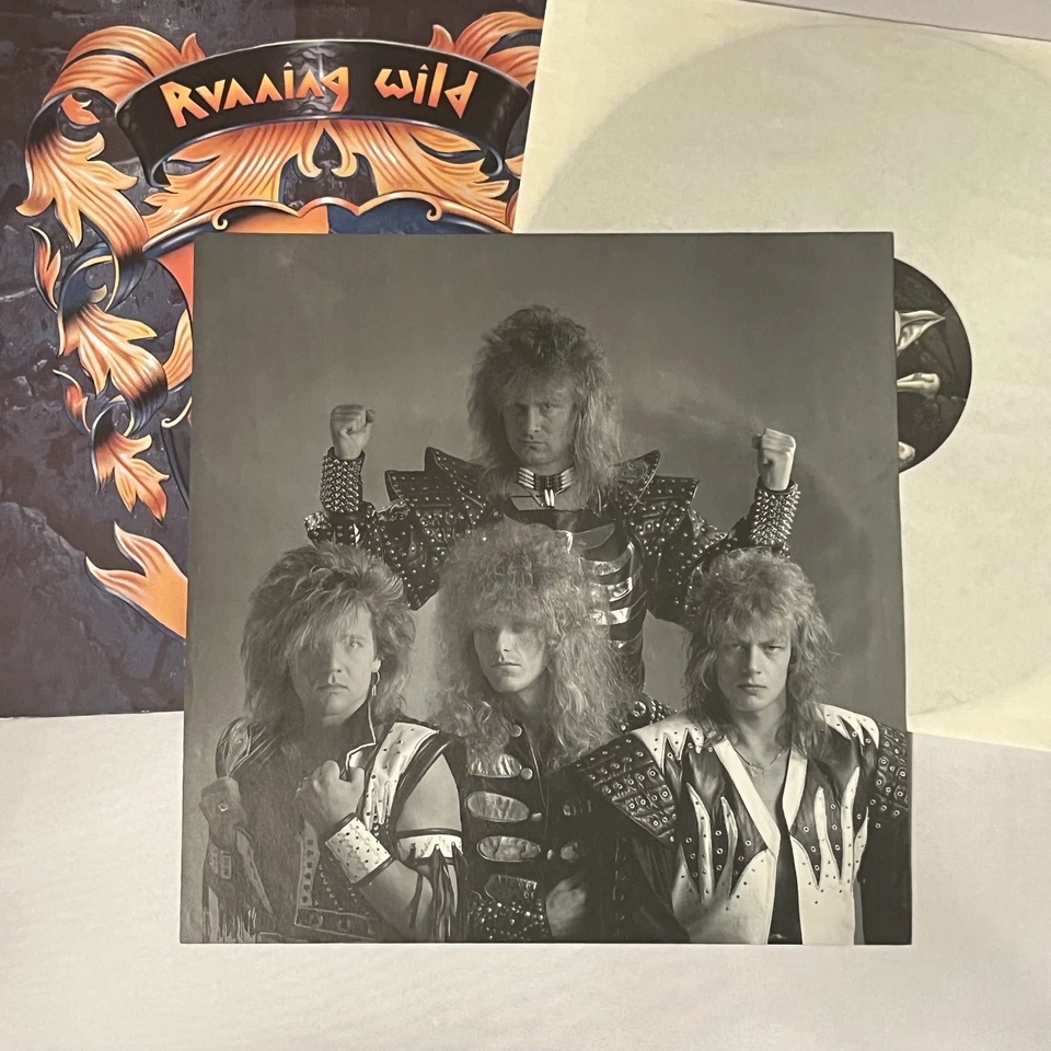 RUNNING WILD - Blazon Stone - First Press Vinyl LP - 1991 Noise - HEAVY METAL - Image 3 of 4