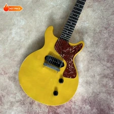 Custom Electric Guitar: Solid Body 6 String 22 Frets Chrome Parts Fixed Bridge